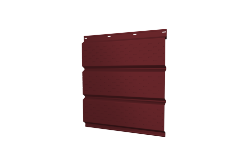 Софит металлический полная перфорация 0,45 PE с пленкой RAL 3005 красное вино