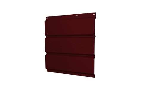 Софит металлический центральная перфорация 0,5 Satin с пленкой RAL 3005 красное вино