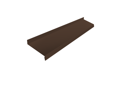 Отлив простой 100 0,5 Rooftop Бархат RAL 8017 шоколад (2м)