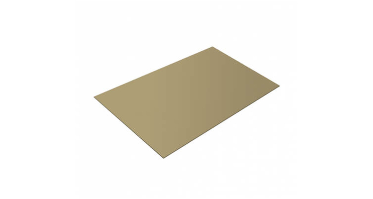 Плоский лист 0.7 PE с пленкой RAL 1014 слоновая кость