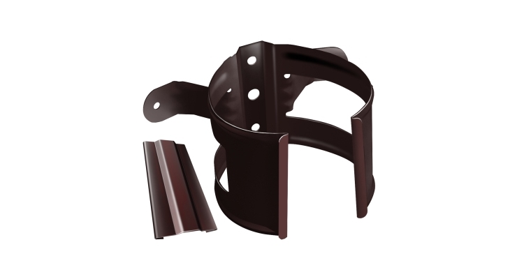 Кронштейн трубы Grand Line на дерево, 90мм PU RAL 8017 шоколад