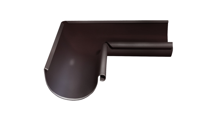 Угол желоба внутренний Grand Line PU 90 гр 150 мм RAL 8017 шоколад