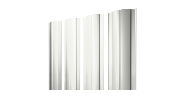 Штакетник Круглый с прямым резом 0.5 Satin RAL 9003 сигнальный белый