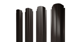 Штакетник П-образный А фигурный 0,45 Print Elite Coffee Wood TwinColor