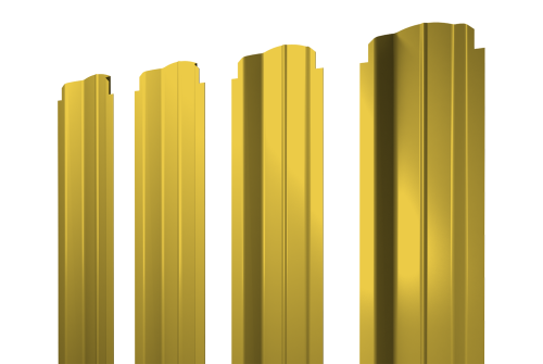 Штакетник П-образный B фигурный 0,45 PE RAL 1018 цинково-желтый