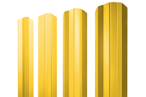 Штакетник М-образный А фигурный 0,45 PE RAL 1018 цинково-желтый