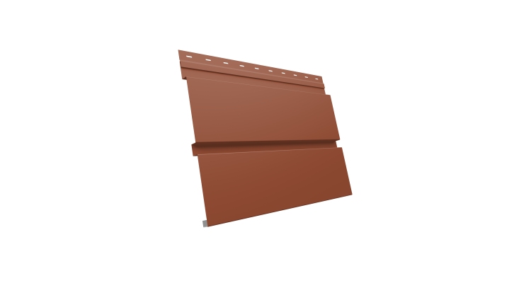 Квадро брус 0.5 Satin с пленкой RAL 8004 терракота