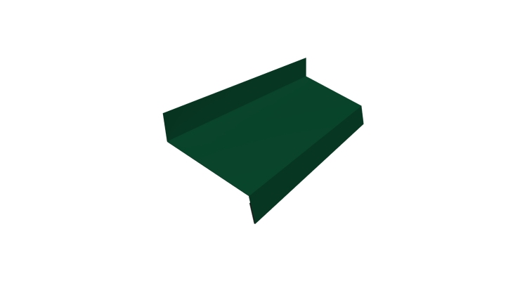 Отлив простой 50 0,5 Satin с пленкой RAL 6005 зеленый мох (2м)