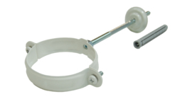 Хомут трубы PU 90 мм RAL 9003 сигнальный белый