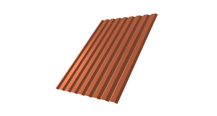 Профнастил С20А 0.45 PE RAL 8004 терракота