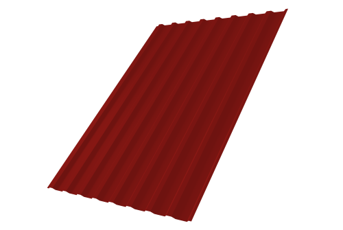 Профнастил С20В 0,5 Satin RAL 3011 коричнево-красный