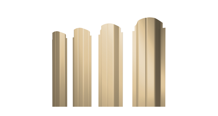 Штакетник П-образный A фигурный 0,45 PE RAL 1014 слоновая кость