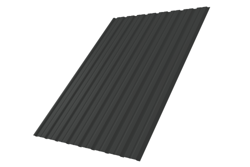 Профнастил С10В 0.5 Satin с пленкой RAL 7016 антрацитово-серый