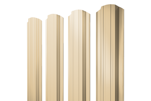 Штакетник Прямоугольный фигурный 0,4 PE RAL 1014 слоновая кость