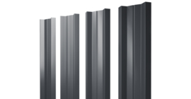 Штакетник М-образный А с прямым резом 0.45 Drap-double TX RAL 7024 мокрый асфальт