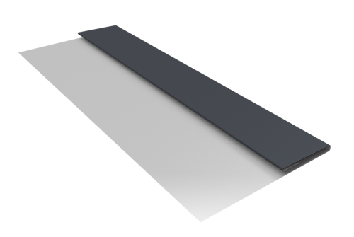 Планка стартовая Блок-хаус new 0,5 Satin с пленкой RAL 7024 мокрый асфальт (3м)