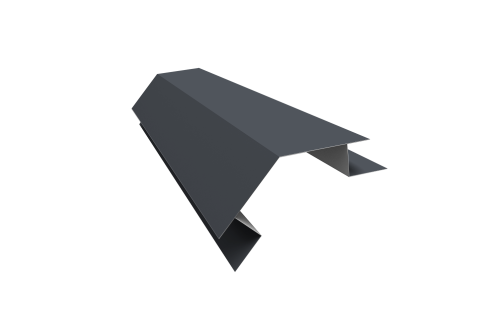 Планка угла внешнего сложного 135 градусов Блок-хаус new 0,45 Drap TX RAL 7024 мокрый асфальт (2м)