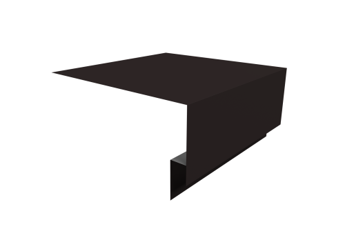 Планка околооконная сложная Блок-хаус new 200х75х27 0,45 PE с пленкой RAL 9005 черный (2м)