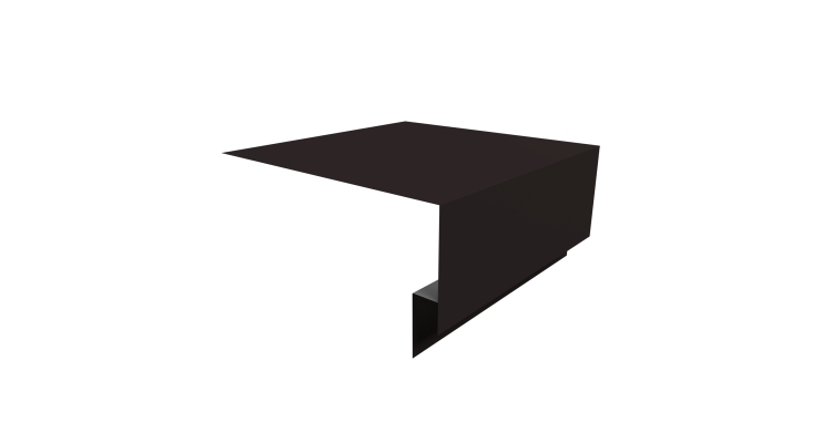 Планка околооконная сложная Блок-хаус new 250х75х27 0,45 Drap TR RAL 9005 черный (3м)