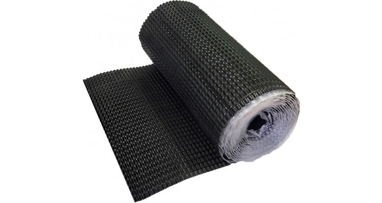 Лента для примыкания гофрированная алюминиевая Optima черная, 280 мм, 2.5м