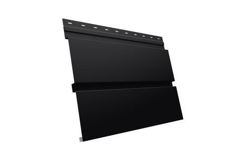 Софит металлический Квадро Брус без перфорации 0,5 Satin Matt TX с пленкой RAL 9005 черный