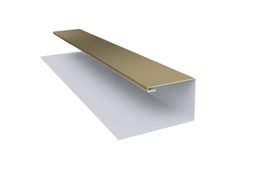 Планка П-образная Экобрус Grand Line 0,45 PE с пленкой RAL 1014 слоновая кость (2м)