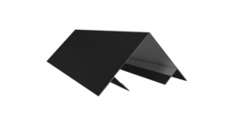 Планка угла внешнего составная верхняя 0,45 Drap ST RAL 9005 черный (3м)