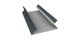 Планка угла внутреннего составная верхняя 0,45 Drap ST RAL 7024 мокрый асфальт (2м)