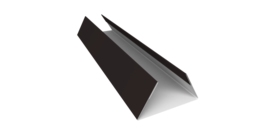 Планка стыковочная составная нижняя 0,5 Satin с пленкой RAL 9005 черный (2м)