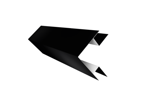 Угол внешний сложный 75х75 0,5 Satin Matt RAL 9005 черный (2м)