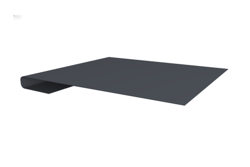 Планка завершающая 0,45 Drap TwinColor RAL 7024 мокрый асфальт (2м)