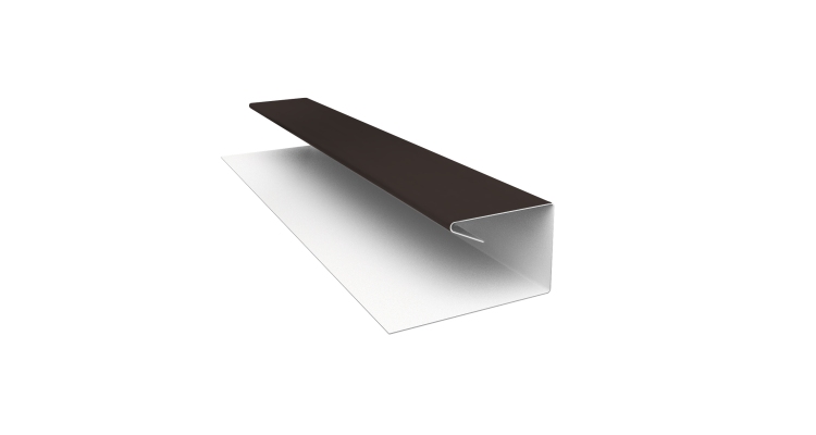 Планка П-образная завершающая сложная (КД) 0,45 Drap TR RR 32 темно-коричневый (3м)