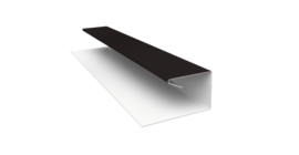 Планка П-образная завершающая сложная (КД) 0,45 Drap TR RAL 9005 черный (2м)