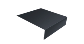 Планка лобовая/околооконная простая 190х50 0,5 Satin с пленкой RAL 7024 мокрый асфальт (2м)