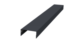 Крышка 30х15 жалюзи Texas 0,5 Velur X RAL 7024 мокрый асфальт (2,5м)