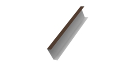 Декоративная накладка на столб универсальная 60х60 для забора жалюзи 0,45 PE RAL 8017 шоколад (2м)