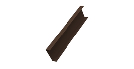 Декоративная накладка на столб универсальная 60х60 для забора жалюзи 0,45 Drap TwinColor RAL 8017 шоколад (3м)