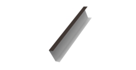 Декоративная накладка на столб универсальная 60х60 для забора жалюзи 0,5 Drap RR 32 темно-коричневый (1,8м)