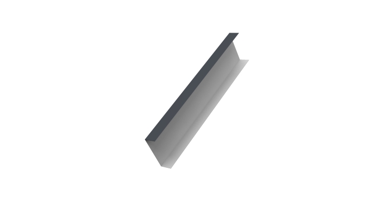 Декоративная накладка на столб универсальная 62х55 для забора жалюзи 0,5 PurLite Matt RAL 7024 мокрый асфальт (2м)