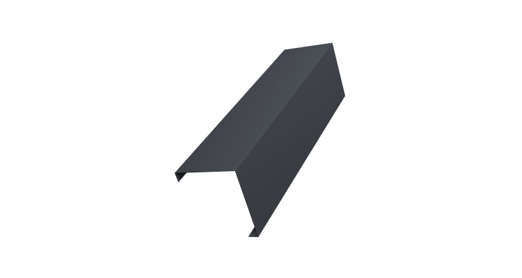 Декоративная накладка на столб универсальная угловая 60х60 для забора жалюзи 0,5 Velur X RAL 7024 мокрый асфальт (2м)