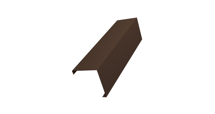 Декоративная накладка на столб универсальная угловая 62х55 для забора жалюзи 0,45 Drap-double TX RAL 8017 шоколад (3м)