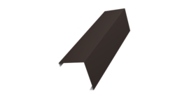 Декоративная накладка на столб универсальная угловая 80х80 для забора жалюзи 0,5 Drap TX RR 32 темно-коричневый (2м)