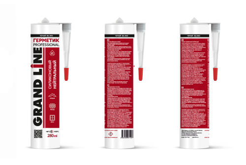 Герметик Grand Line Professional кровельный силиконовый нейтральный 280мл RAL 9005 черный