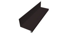 Планка примыкание нижнее к трубе для Кликфальц Pro 0,5 Drap RAL 9005 черный (3м)