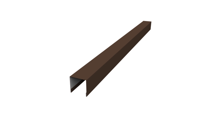 Планка вертикальная лицевая для забора жалюзи Palermo 0,5 Drap RAL 8017 шоколад (2м)