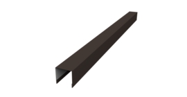 Планка вертикальная лицевая для забора жалюзи Palermo 0,45 Drap TX RR 32 темно-коричневый (2м)