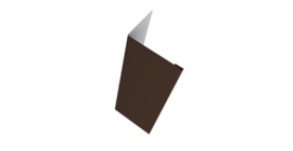 Нащельник для калиток и ворот 25х35 жалюзи Milan, Tokyo, Palermo 0,5 Drap RAL 8017 шоколад (L2,5)