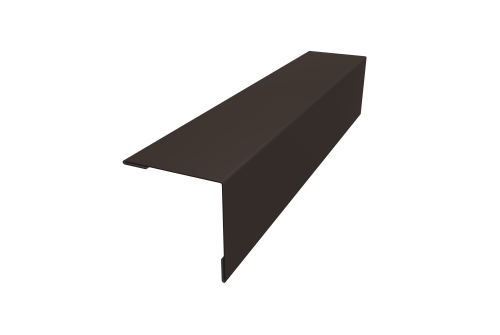 Планка завершающая 50х50 жалюзи Milan 0,45 Drap-double TX RR 32 темно-коричневый (2,5м)