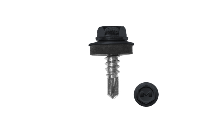 Саморез по металлу Daxmer 5,5х19 RAL 7024 (250) сверло №3