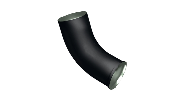Колено стока GL PE Matt 90 мм RAL 9005 черный